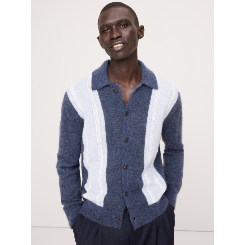 Bananarepublic Italian Alpaca-Blend Polo Cardigan