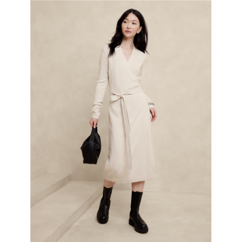 bananarepublic Wrap Midi Sweater Dress