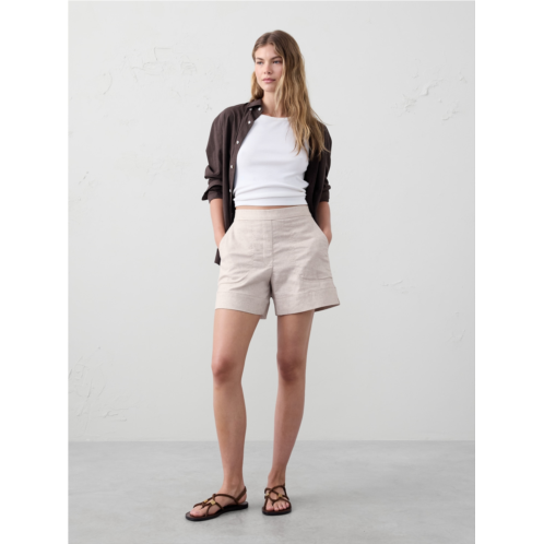 bananarepublic Linen-Blend Pull-On Short