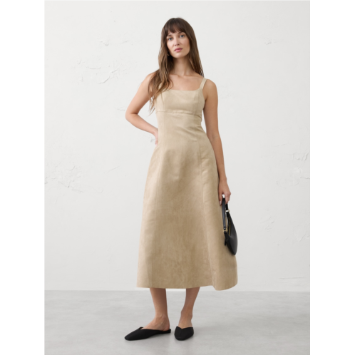 bananarepublic Vegan Suede Strappy Midi Dress