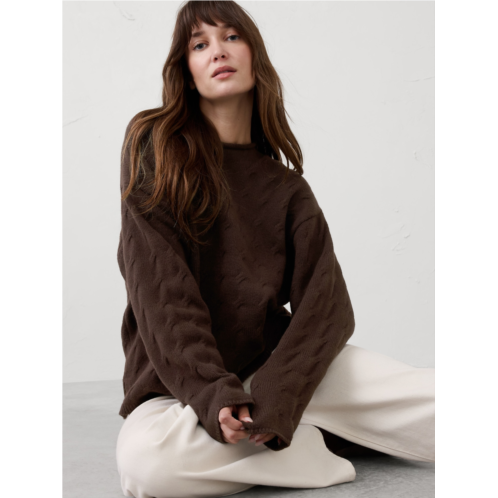 bananarepublic Cable Roll-Neck Sweater
