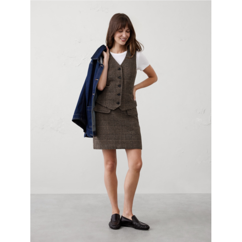 bananarepublic Plaid Short Classic Vest