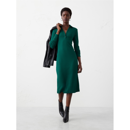 bananarepublic Wide-Ribbed Knit Midi Dress