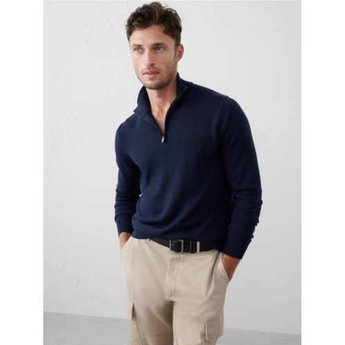 bananarepublic Merino Wool Quarter-Zip Sweater