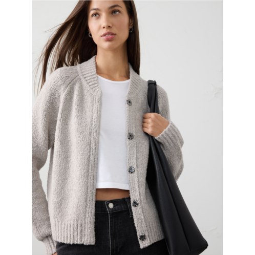 bananarepublic Boucle Bomber Sweater Jacket