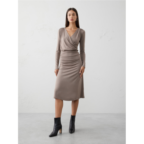 bananarepublic Soft Luxe Knit Wrap Midi Dress