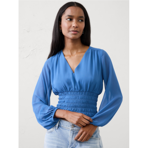 bananarepublic Ruched V-Neck Top