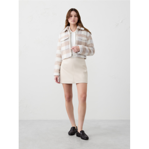 bananarepublic Vegan Leather Mini Skirt