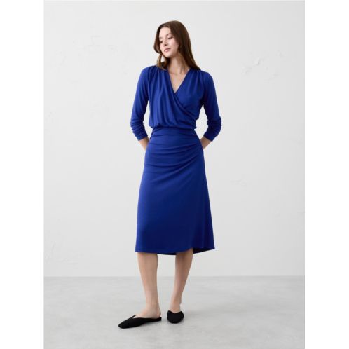 bananarepublic Soft Luxe Knit Wrap Midi Dress