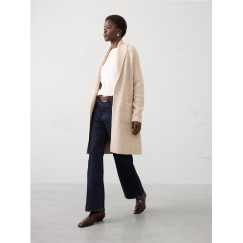 bananarepublic Oversized Ribbed Shawl-Neck Sweater Coat