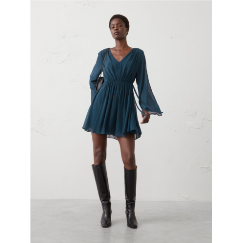 bananarepublic Chiffon Side-Tie Mini Dress