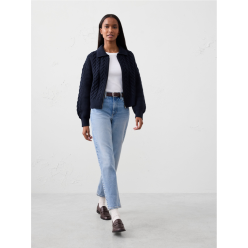 bananarepublic Perfectly Soft Cable Sweater Jacket