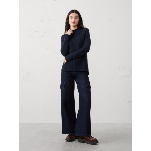 bananarepublic Ribbed Mock-Neck Sweater