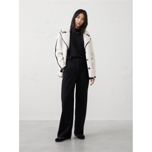 bananarepublic Wide-Leg Ultra High-Rise Brushed Pintuck Trouser