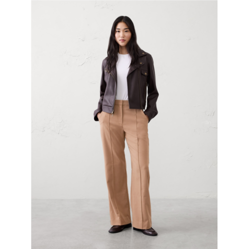 bananarepublic Wide-Leg Ultra High-Rise Brushed Pintuck Trouser
