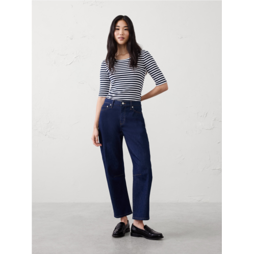 bananarepublic Ribbed Elbow-Sleeve T-Shirt