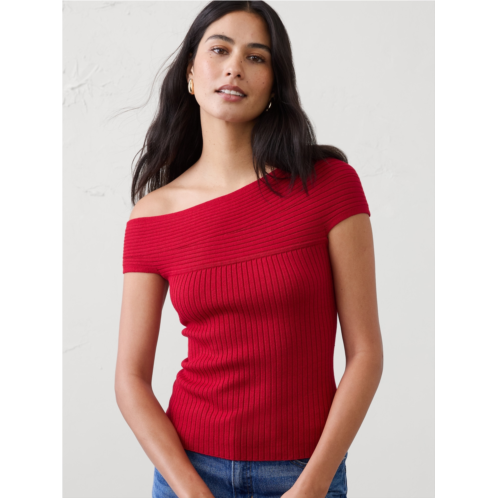 bananarepublic Asymmetrical Ribbed Sweater