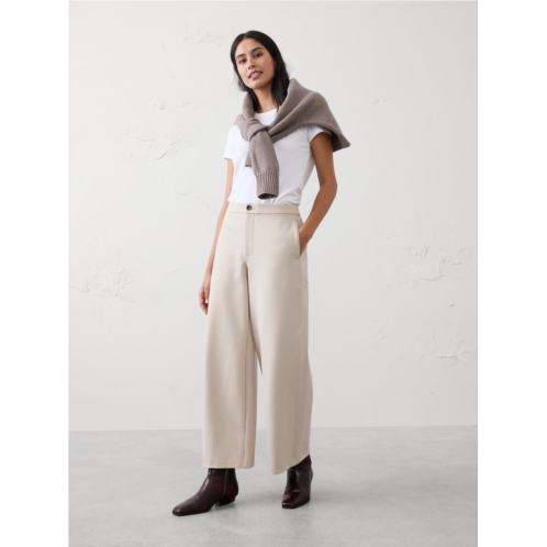 bananarepublic Wide-Leg High-Rise Ponte Pant
