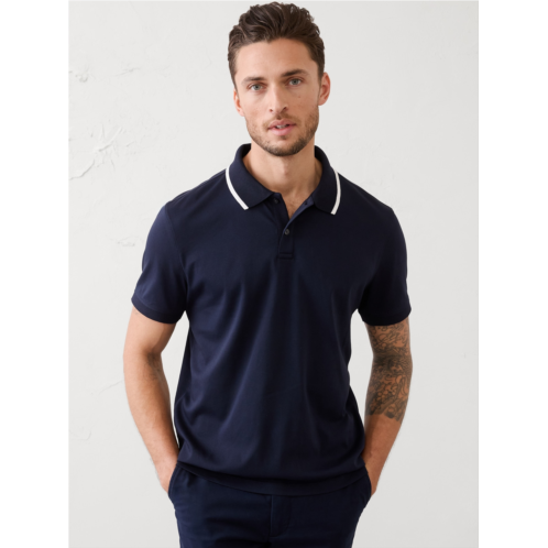 bananarepublic Standard-Fit Luxe Touch Tipped Polo