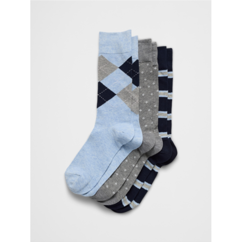 bananarepublic Light Blue Trouser Socks (3 Pack)