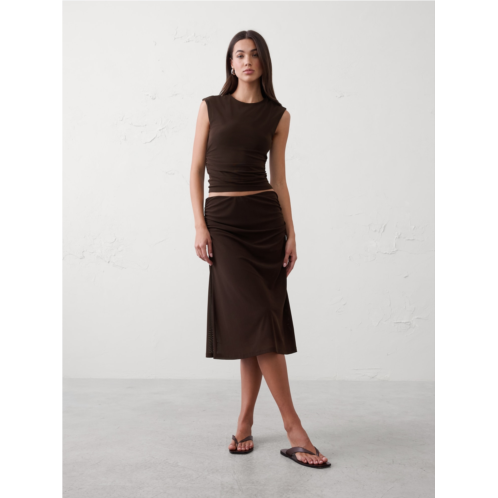 bananarepublic Side-Shirred Mesh Top