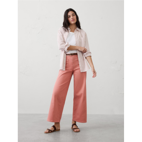 bananarepublic Wide-Leg High-Rise Patch Pocket Cropped Jean