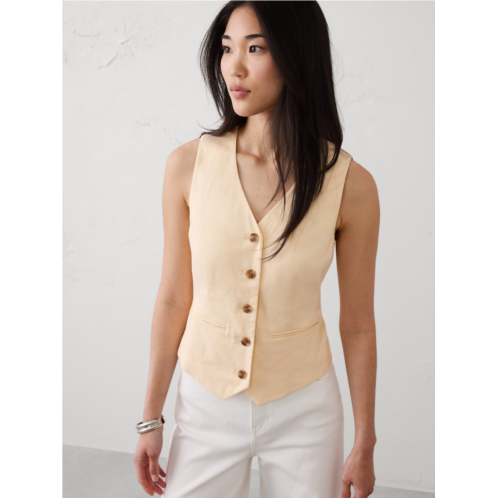 bananarepublic Linen-Blend Classic Vest