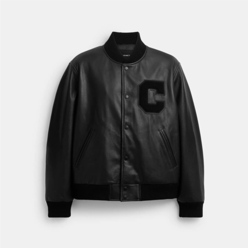 Coach Outlet leather varsity jacket