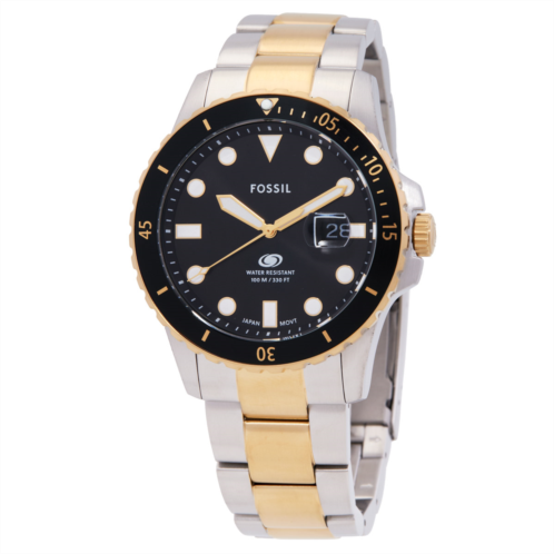Fossil Blue Dive Quartz Black Dial Mens Watch