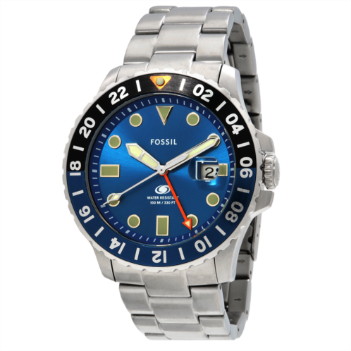 Fossil Quartz Blue Dial Mens Watch