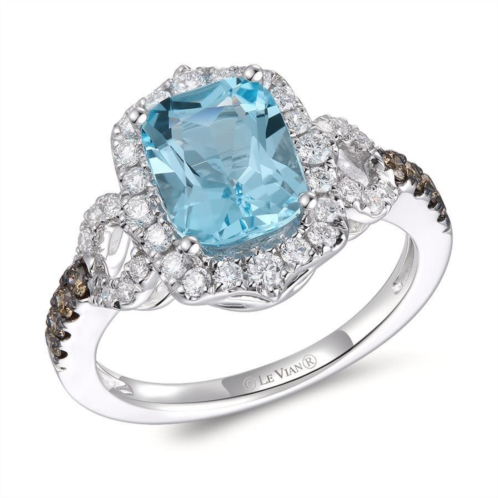 Le Vian Ladies Tranquility Blue Topaz Ring set in 14K Vanilla Gold