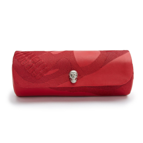 Wolf Memento Mori Triple Watch Roll - Red