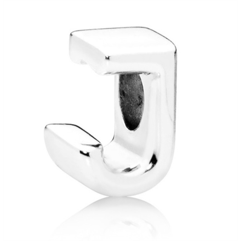 Pandora Letter J Silver Charm
