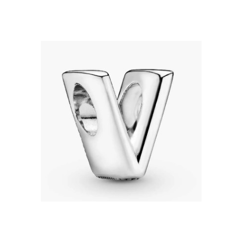 Pandora Letter V Silver Charm