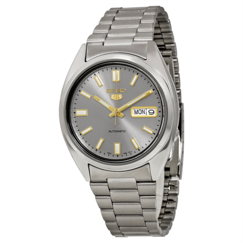 Seiko 5 Automatic Grey Dial Stainless Steel Mens Watch
