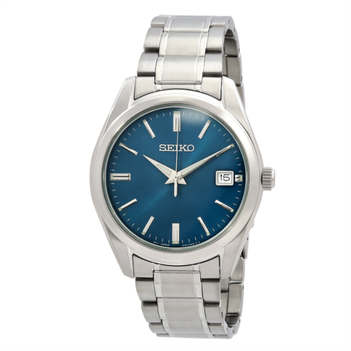 Seiko Quartz Blue Dial Mens Watch