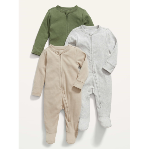 OldNavy Unisex 1-Way Zip Sleep & Play One-Piece 3-Pack for Baby