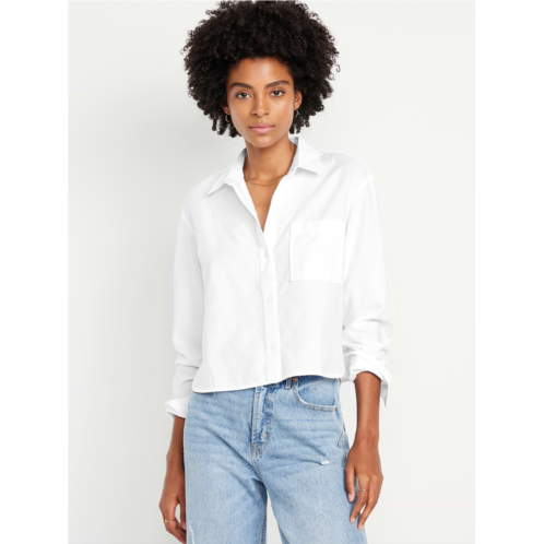 OldNavy Cropped Button-Down Oxford Shirt