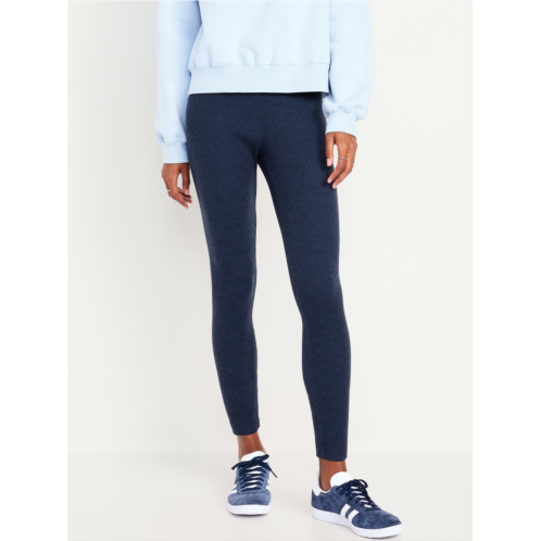 OldNavy High-Waisted Ribbed Fashion Layering Leggingss