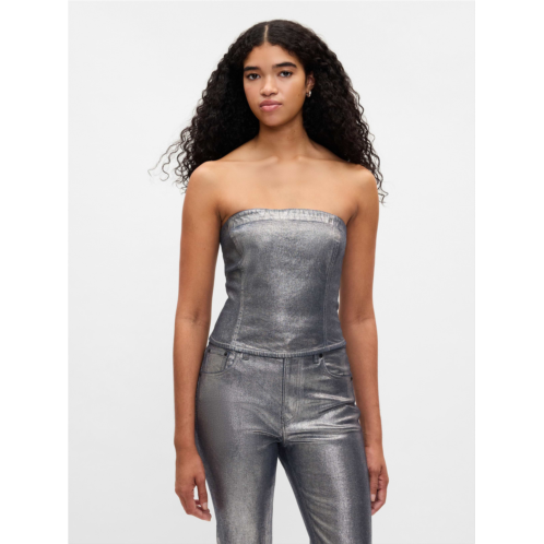 Gap Strapless Foil Corset Top