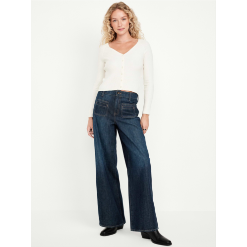 OldNavy High-Waisted Baggy Wide-Leg Trouser Jeans