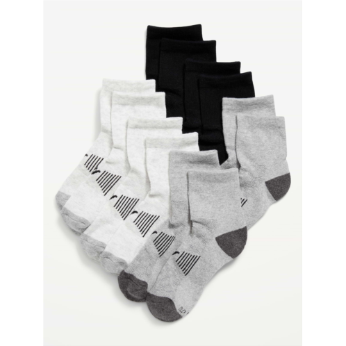 OldNavy Gender-Neutral Quarter Crew Go-Dry Socks 6-Pack for Kids