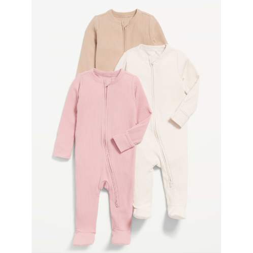 OldNavy 2-Way-Zip Sleep & Play Footed One-Piece 3-Pack for Baby