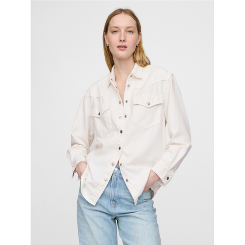 Gap UltraSoft Denim Western Shirt Jacket
