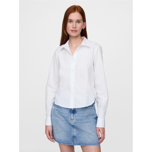 Gap Organic Cotton Fitted Crop Shirt