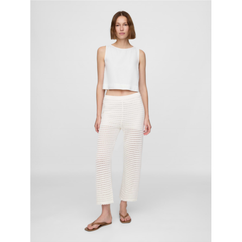 Gap 100% Cotton Crochet Ankle Pants