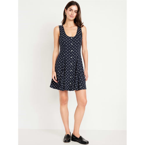 OldNavy Fit & Flare Crepe Button-Front Mini Dress
