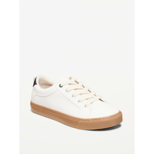 OldNavy Faux-Leather Gender-Neutral Lace-Up Sneakers for Kids