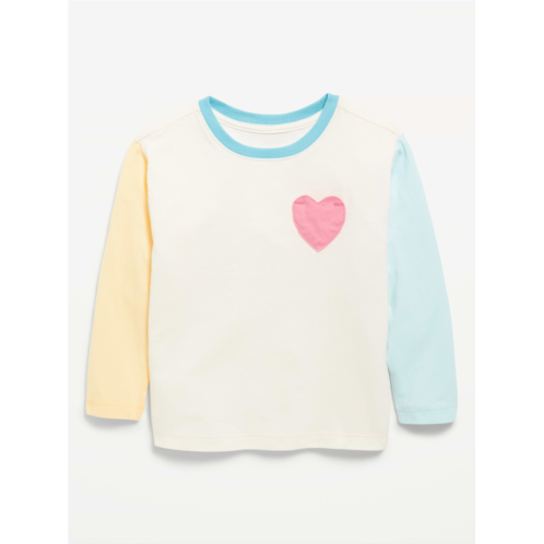 OldNavy Long-Sleeve Heart Pocket T-Shirt for Toddler Girls