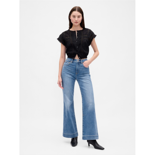 Gap High Rise Relaxed Flare Jeans